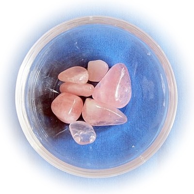 Pierres de tambour en quartz rose assorties 100 g
