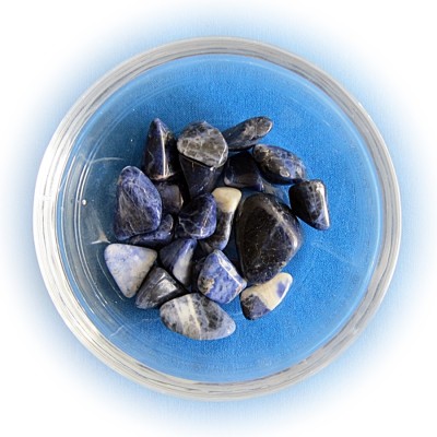 Sodalite tumbled stones assorted 100 g