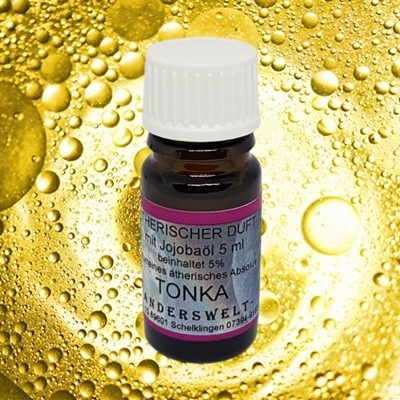 Fragancia esencial tonka absoluto con aceite de jojoba