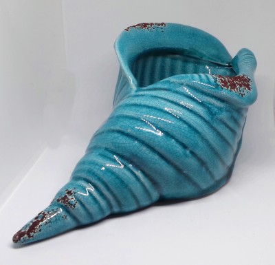 Conchiglia in ceramica blu Yemaya