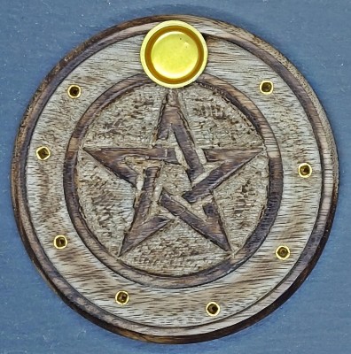 Holzkoro rund mit Pentagramm