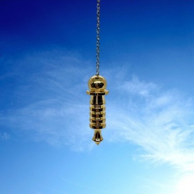 Isis pendulum made of brass, gold plated