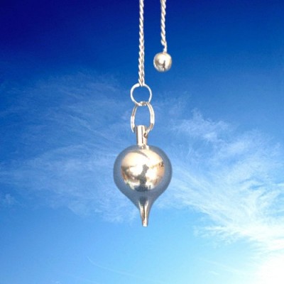 Pendulum in drop shape, chrome-plated