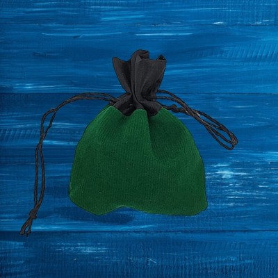 Sac en velours vert petit