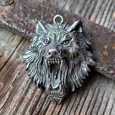 Stainless steel pendant Fenriswolf