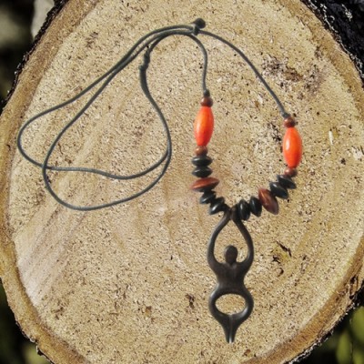 Goddess necklace of wood