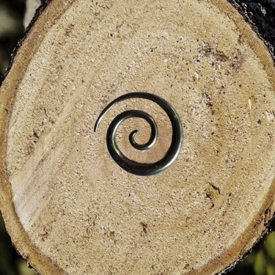 Earring spiral of horn