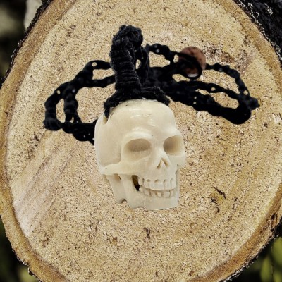 Skull necklace made of bone