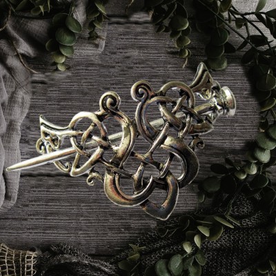 Celtic knot hair clip, viking hair clip