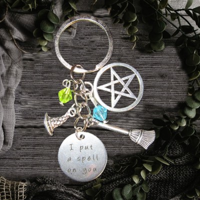 Witches key chain I put a spell on you
