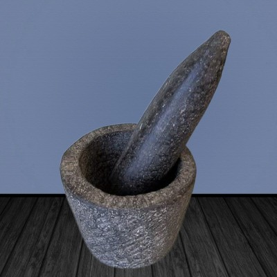 Mortar rustic with pestle