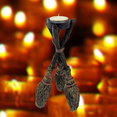 Candle Holder Witch's Broom