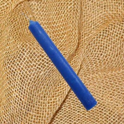 Solid coloured taper candles dark blue 12 pieces