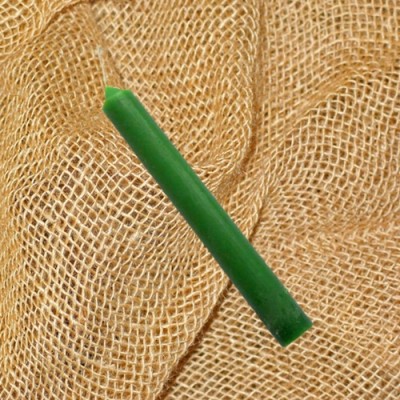 Solid coloured taper candles green 12 pieces