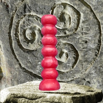 Vela figura, vela de 7 botones rojo