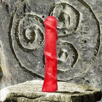 Figura candele per scopi magici - candela serpente rossa