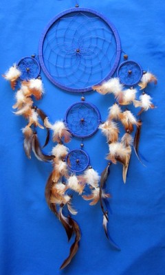 Dreamcatcher 4-fach 17 cm Blau