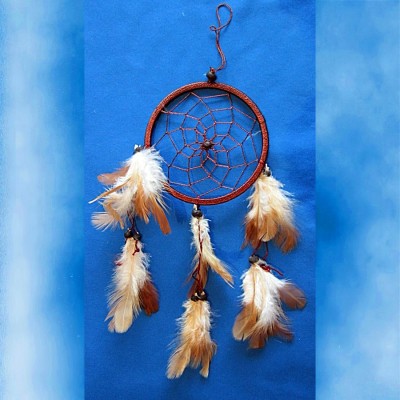 Dreamcatcher, Traumfänger einfach 11,5 cm Durchmesser Blau