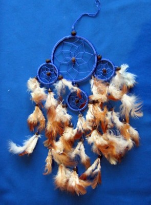 Dreamcatcher klein vierfach Blau