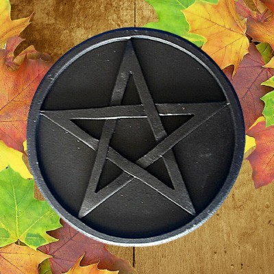 Altar Pentacle from Wood, black
