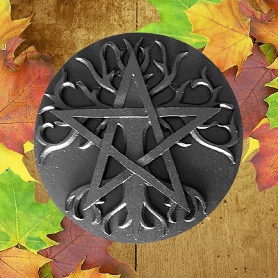 Altar Pentacle from Wood, black