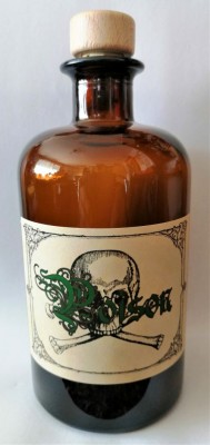 Alchemisten Flasche Poison mit Totenkopf