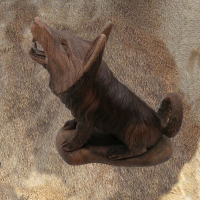 Figurine / Porte-corne à boire loup Fenris