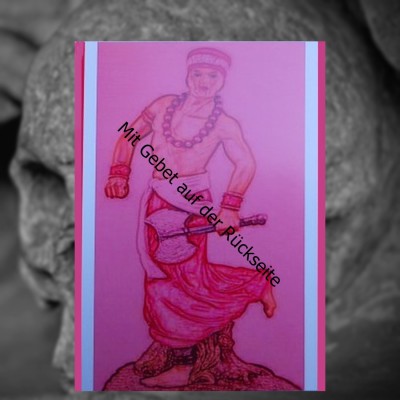 Voodoo Orisha Prayer Card Chango