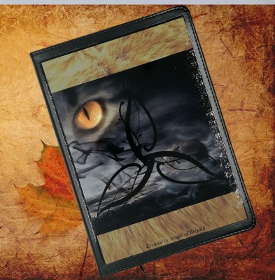 Book of Shadows / Witches' Book "Eye of the cat" with Triqueta (Triquetta, Triquetra)