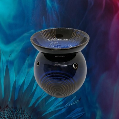 Aroma lamp, oil burner Earth circle blue