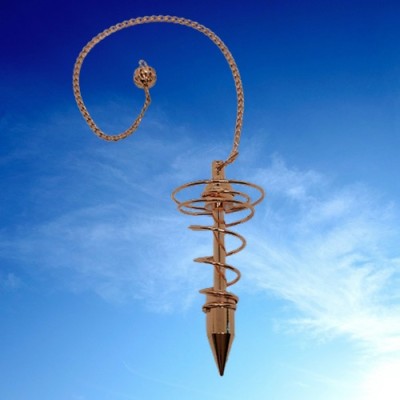 Spiral pendulum made of copper, large