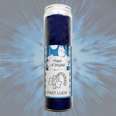 Magic of Brighid Glass Candle Fast Luck
