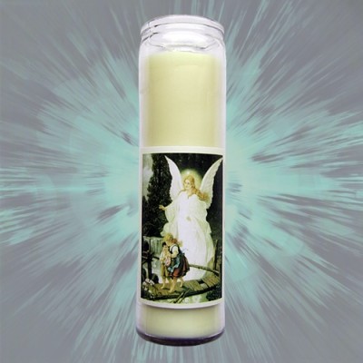 Magic of Brighid Glass Candle Guardian angel
