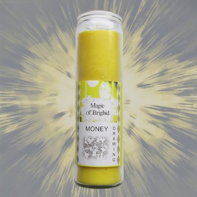 Magic of Brighid Glass Candle Money Drawing