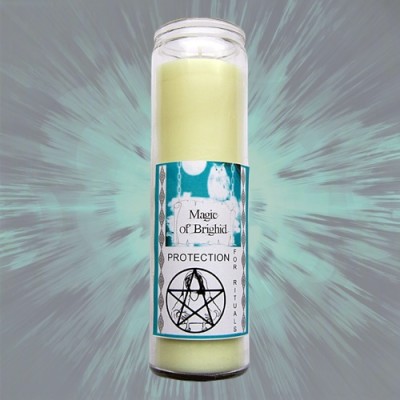 Magic of Brighid Glass Candle Protection for Rituals