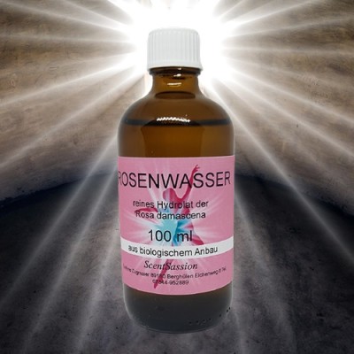 Rose water organic 100 ml pure hydrolate of Rosa damascena