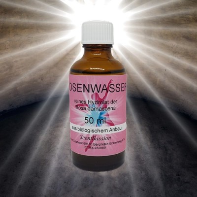 Rosenwasser Bio 50 ml reines Hydrolat der Rosa damascena