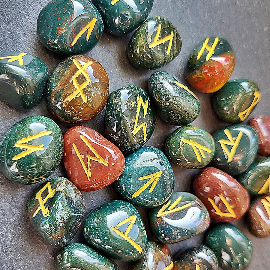 Bloodstone Set of Rune Stones