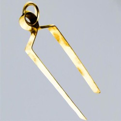 Charcoal tongs, large, made of brass