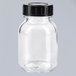 Wide neck bottles white with cap 50 ml
