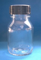 Wide neck bottles white with cap 50 ml