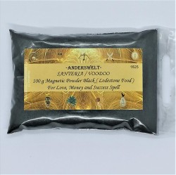 Magnetic Powder Black Santeria Voodoo Bag with 500 g.