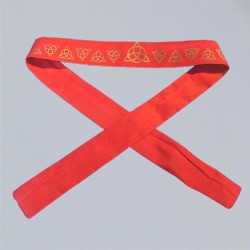 Headband with golden triqueta (triquetta, triquetra)