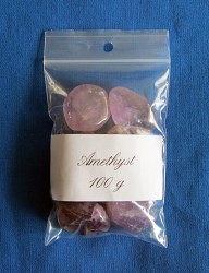 Amethyst tumbled stones assorted 100 g