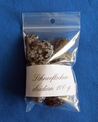 Snowflake obsidian tumbled stones assorted 100 g