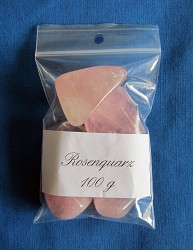 Rose quartz tumbled stones assorted 100 g