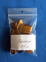 Tiger eye tumbled stones assorted 100 g