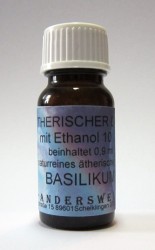Ethereal fragrance (Ätherischer Duft) ethanol with basil