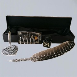 Caligraphy set with turkey Faether and nib holder