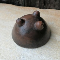 Sorcière trépied boule d’encens en céramique marron